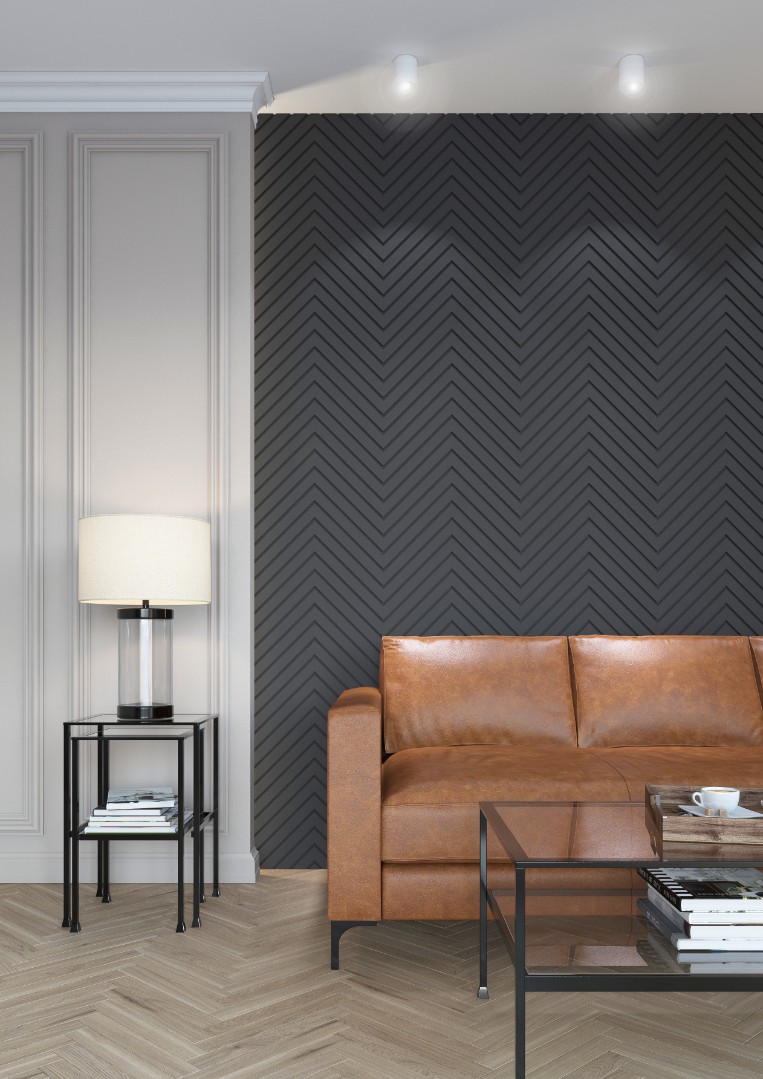 Стеновая панель под покраску Bello Deco СП 14 500×500×12 фото в интерьере